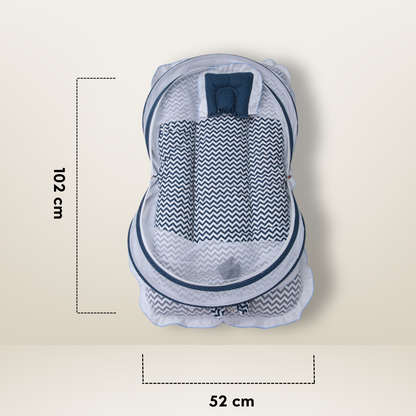 Bundle 2 | Blue | GB Dreamy Net Bed and GB Swaddle Bed Luxe
