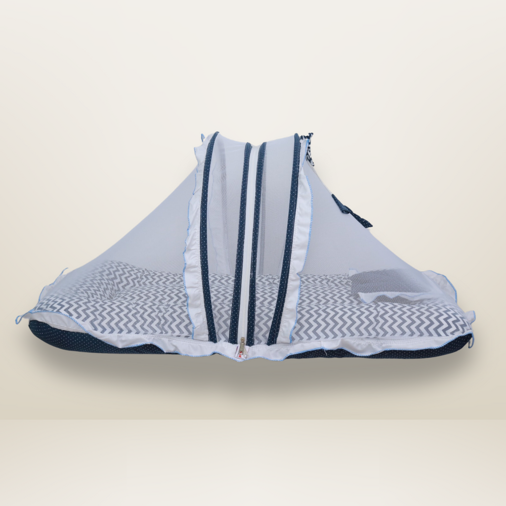 Bundle 5 | Blue | GB Swaddle Bed Luxe,GB Dreamy Net Bed, GB Cocoon Bed Cradle Set and GB Pose Nest Bed