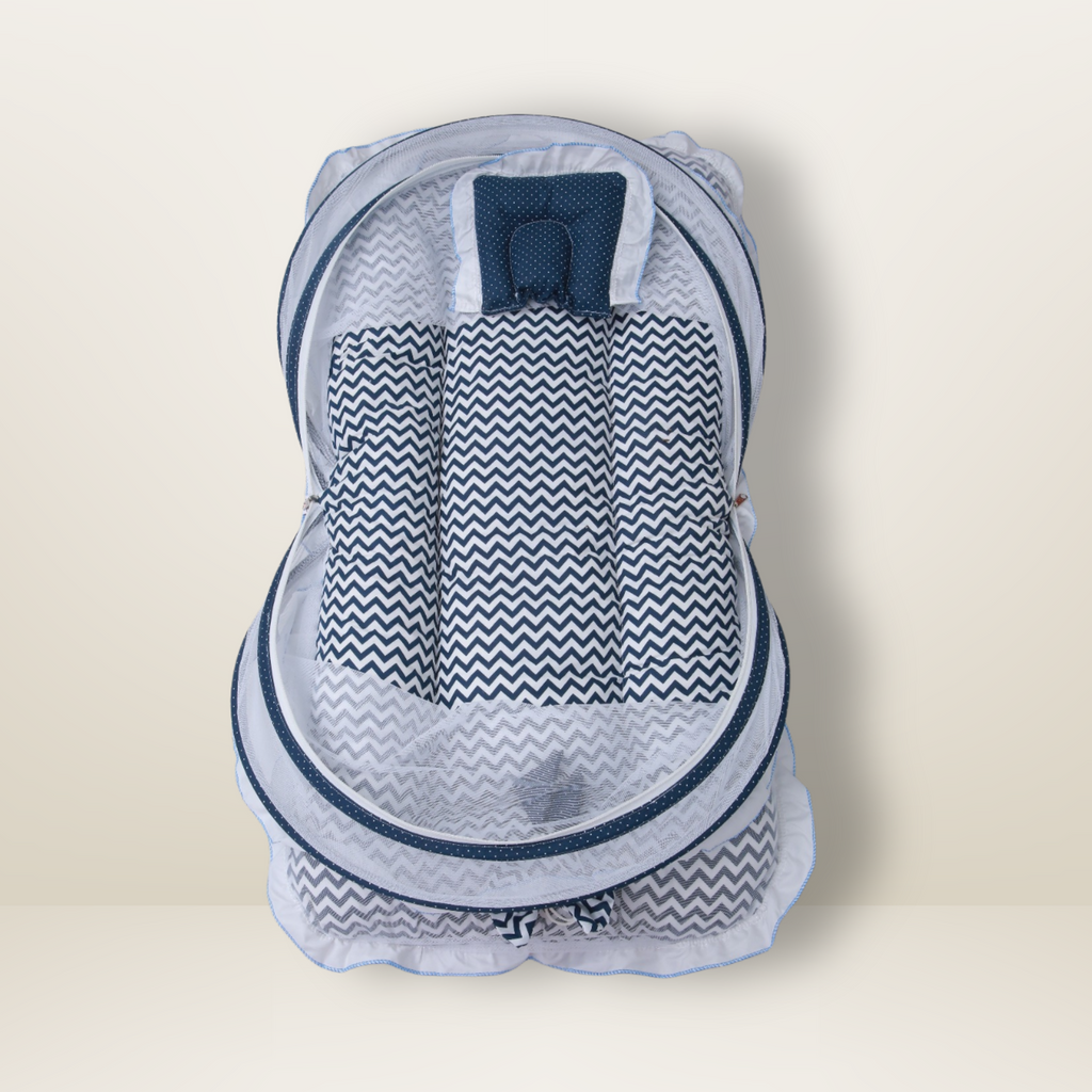 Bundle 5 | Blue | GB Swaddle Bed Luxe,GB Dreamy Net Bed, GB Cocoon Bed Cradle Set and GB Pose Nest Bed