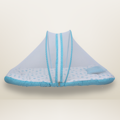 GB Comfy Net  Bed | (0-6 Month) | Sky Blue