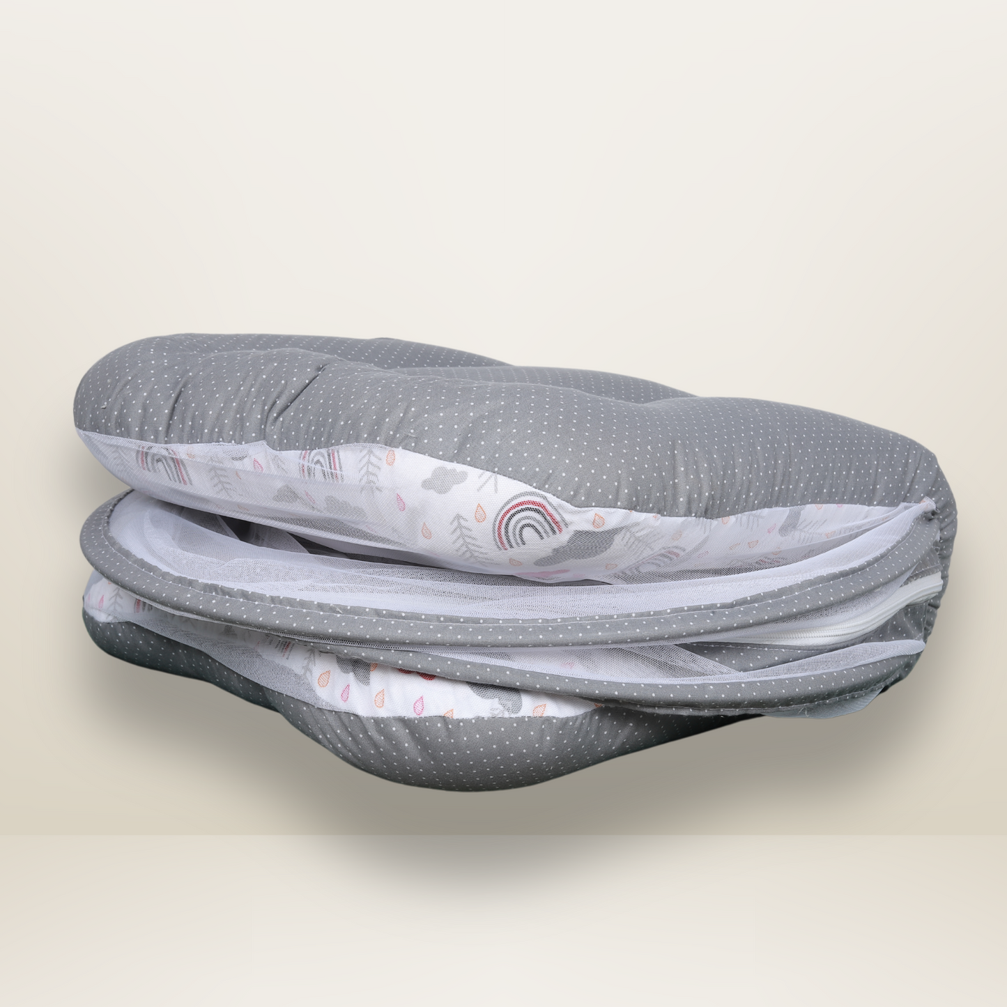 GB Comfy Net  Bed | (0-6 Month) | Gray