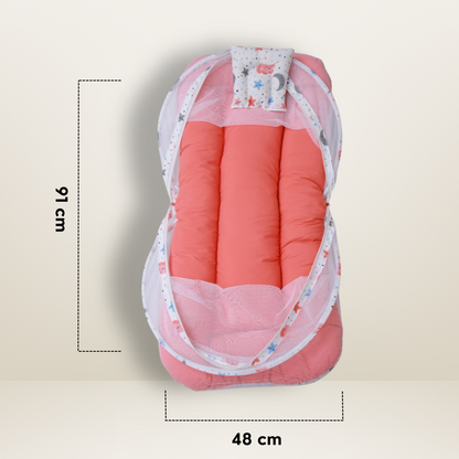 GB Comfy Net  Bed | (0-6 Month) | Red