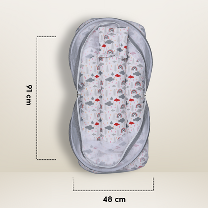 GB Comfy Net  Bed | (0-6 Month) | Gray