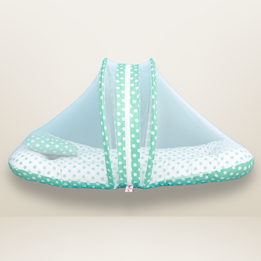 GB Comfy Net  Bed | (0-6 Month) | Green