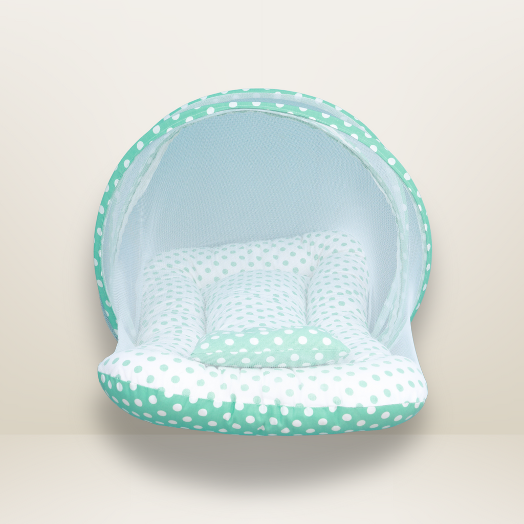 GB Comfy Net  Bed | (0-6 Month) | Green