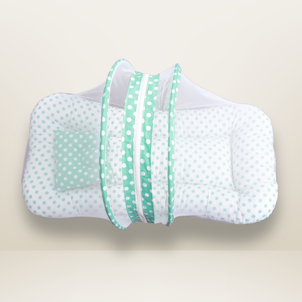 GB Comfy Net  Bed | (0-6 Month) | Green