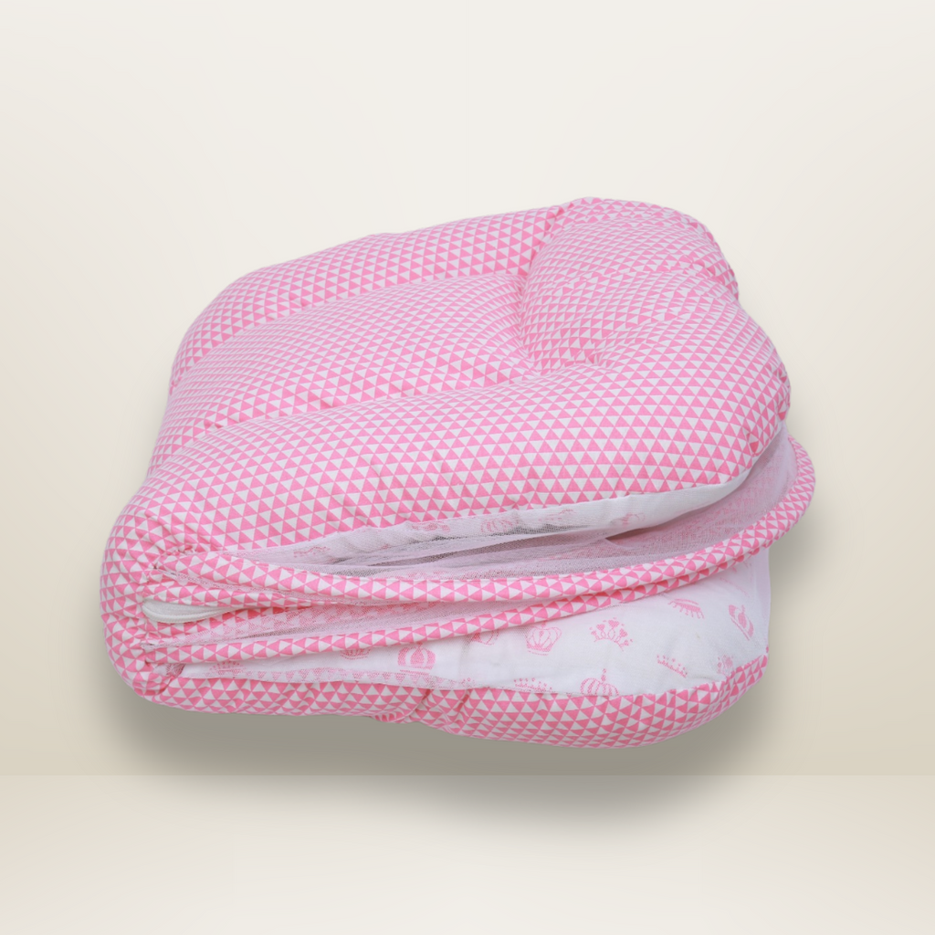 GB Comfy Net  Bed | (0-6 Month) | Pink