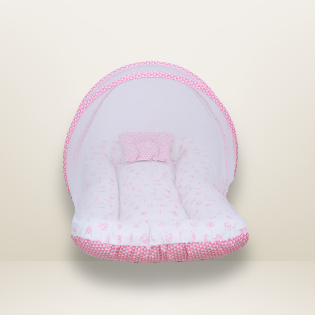 GB Comfy Net  Bed | (0-6 Month) | Pink