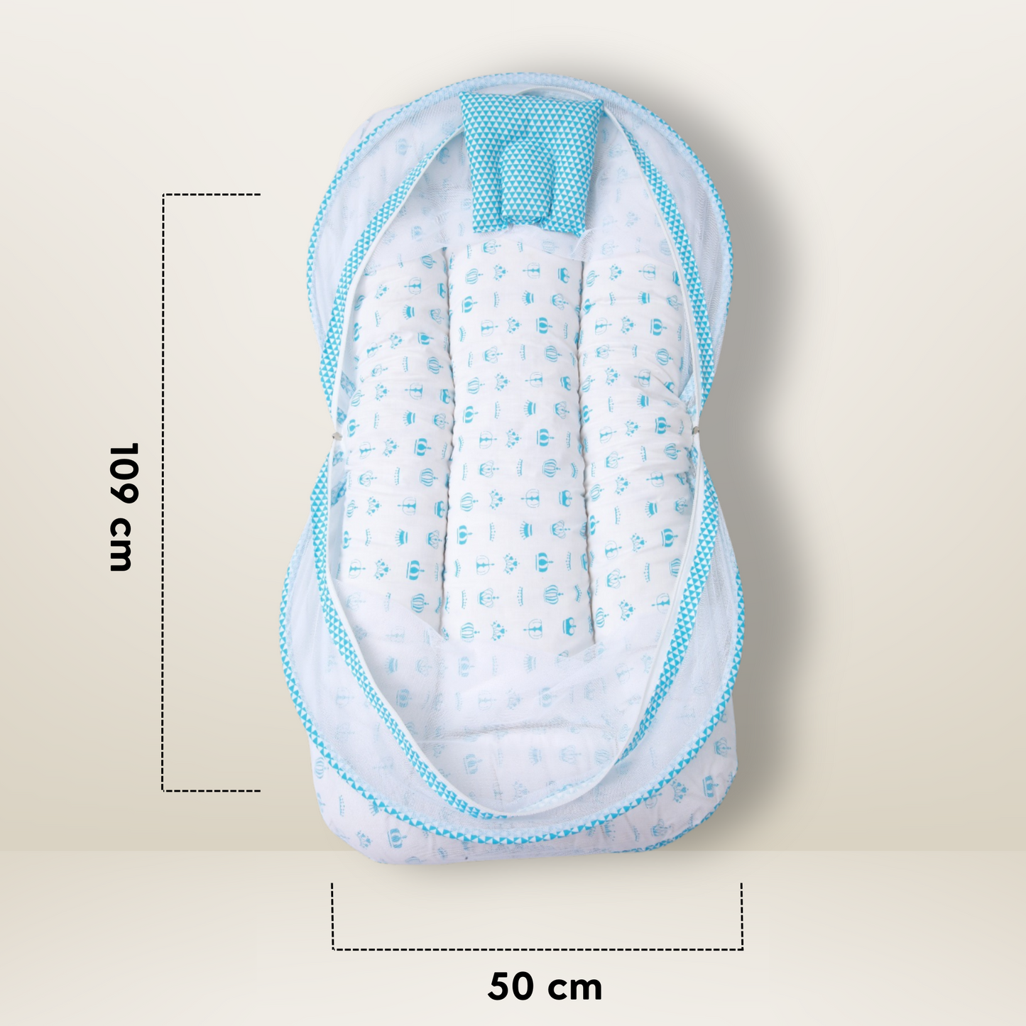 GB Comfy Net Bed | (6-12 Month) | Sky Blue