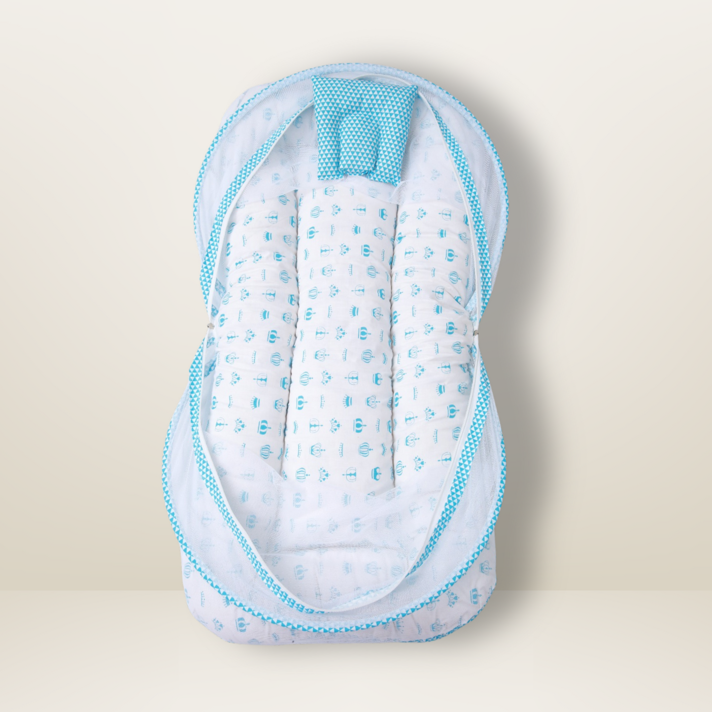 GB Comfy Net Bed | (6-12 Month) | Sky Blue