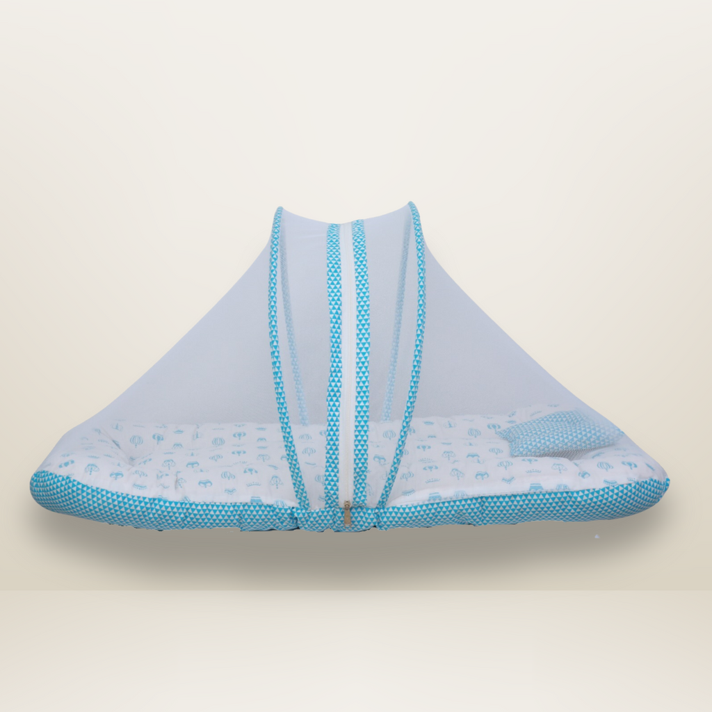 GB Comfy Net Bed | (6-12 Month) | Sky Blue