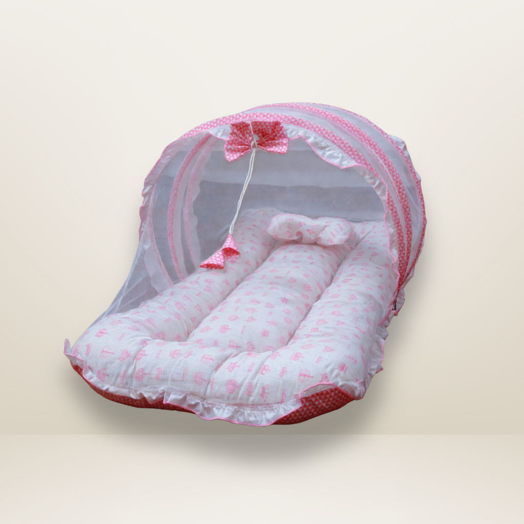 GB Dreamy Net Bed | (0-6 Months) | Pink