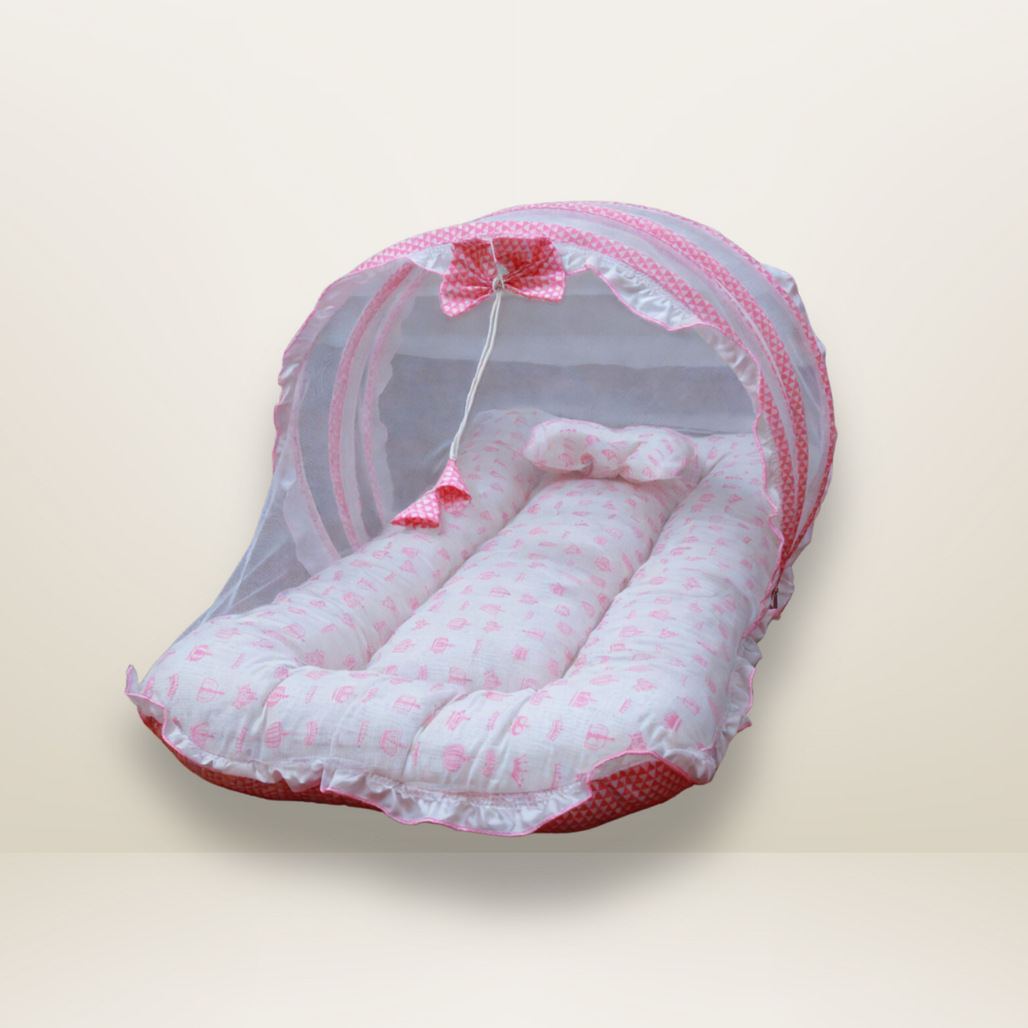 GB Dreamy Net Bed | (0-6 Months) | Pink