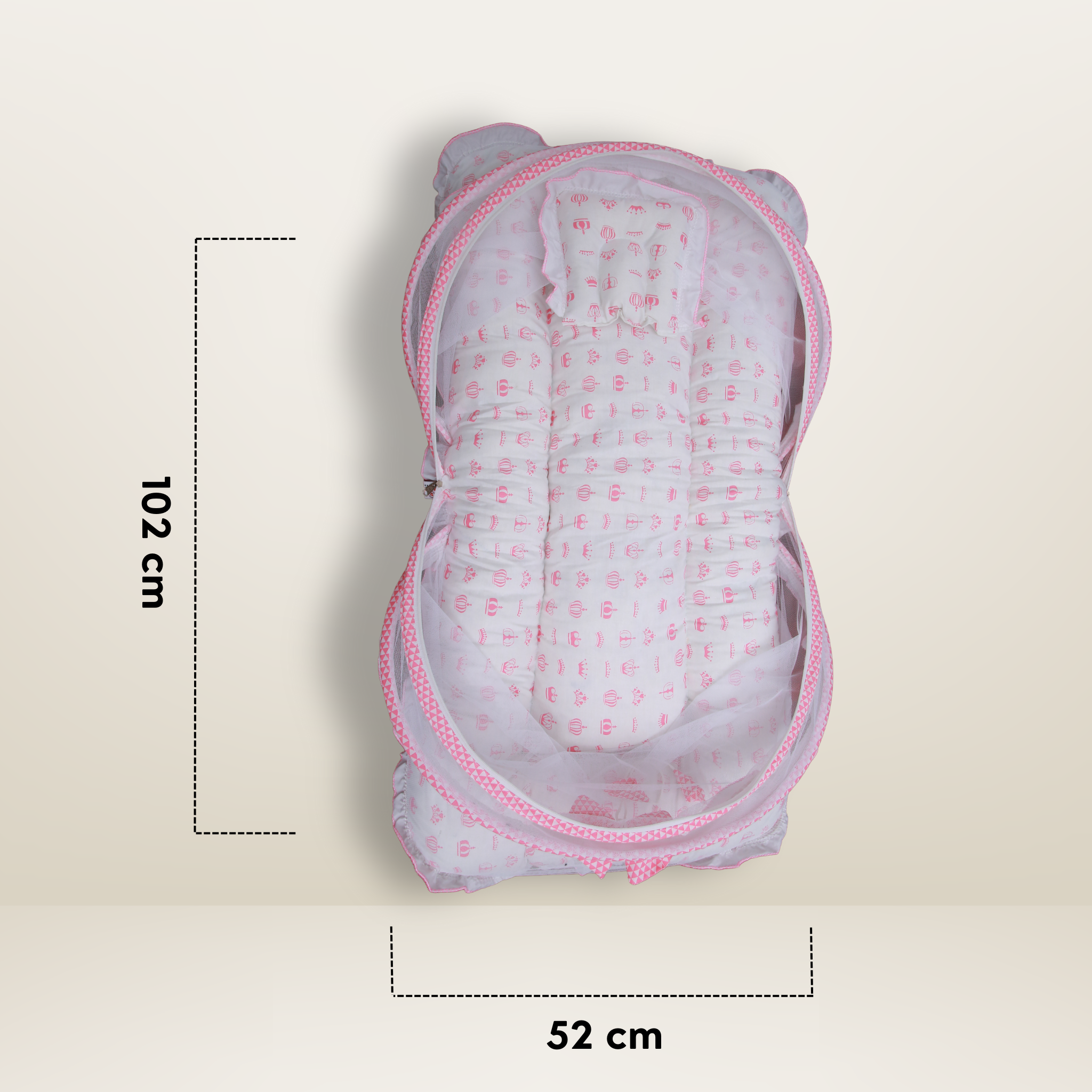 GB Dreamy Net Bed | (0-6 Months) | Pink
