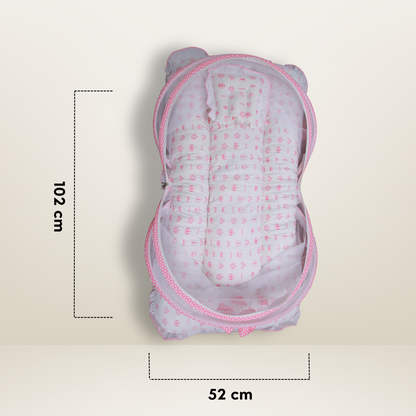 GB Dreamy Net Bed | (0-6 Months) | Pink