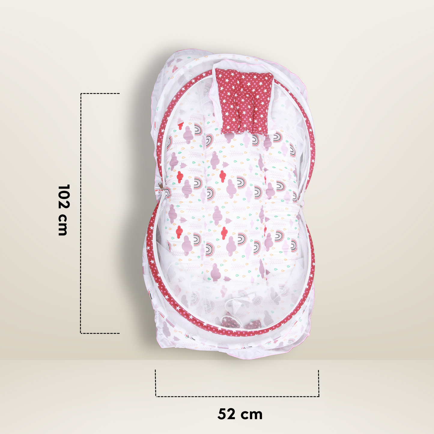 GB Dreamy Net Bed | (0-6 Months) | Dark Red
