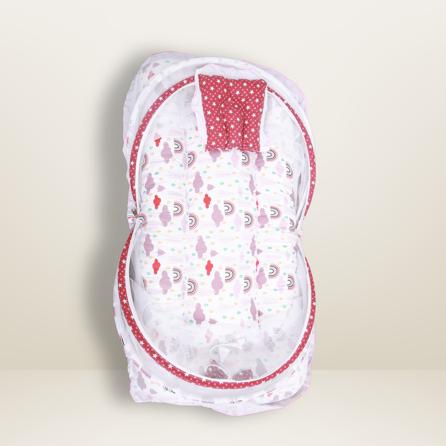 GB Dreamy Net Bed | (0-6 Months) | Dark Red