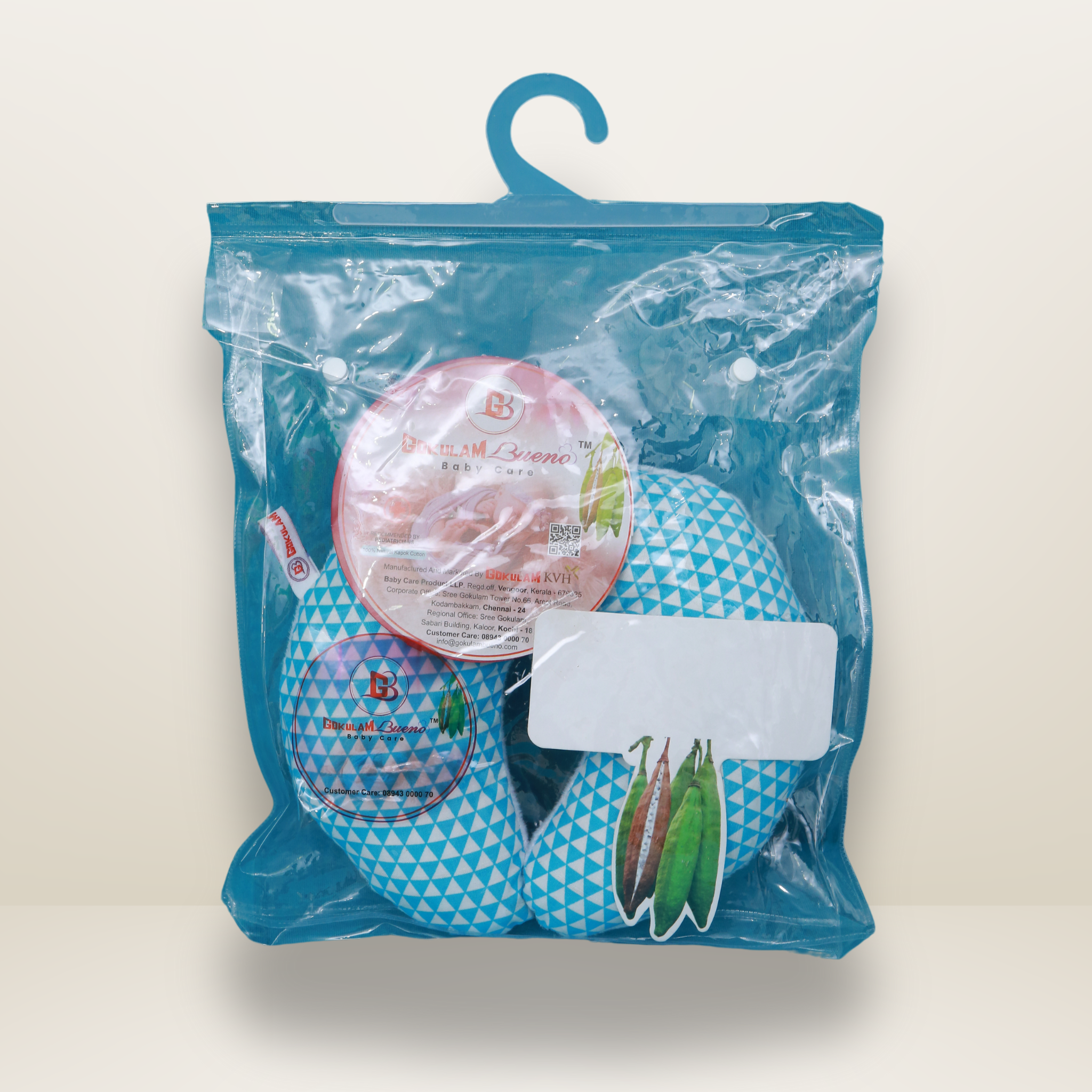 GB Plush Baby Pillow | Sky Blue