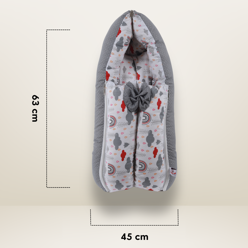 GB Swaddle Bed | (0-6 Months) | Gray
