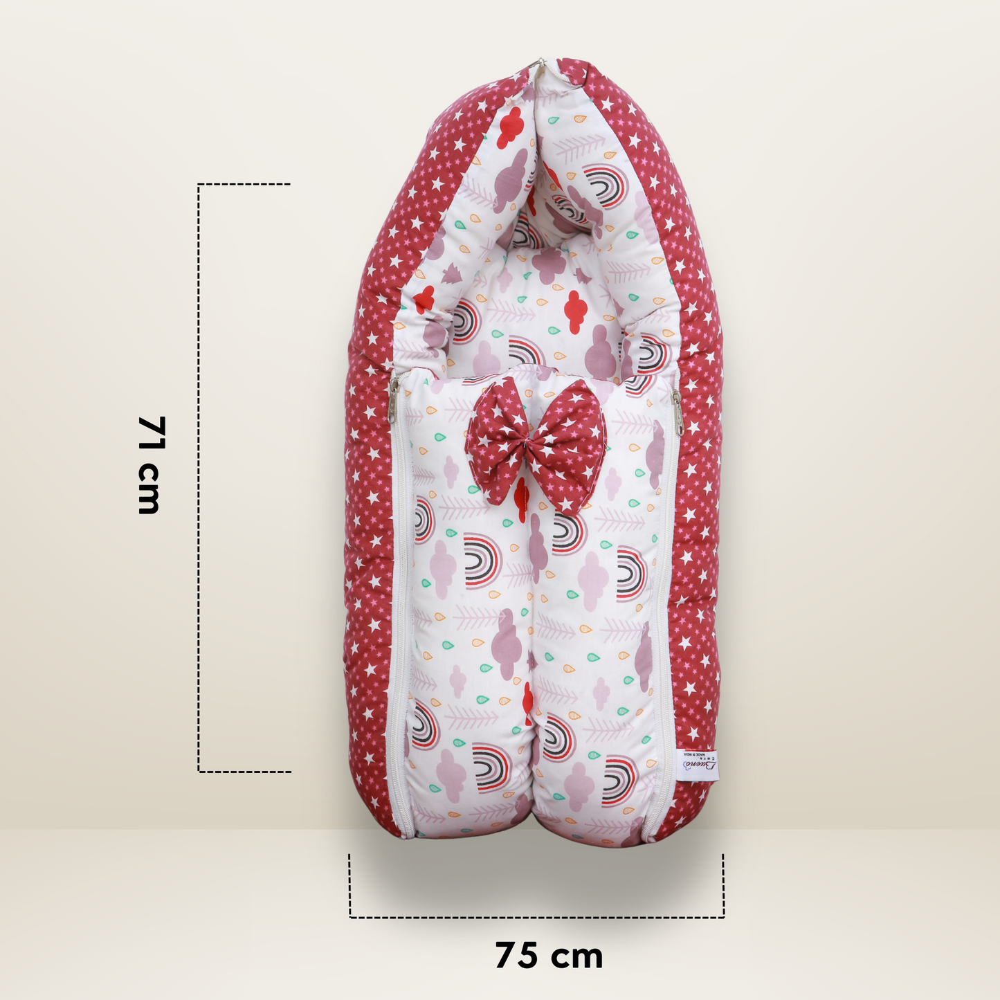 GB Swaddle Bed | (6-12 Months) | Dark Red