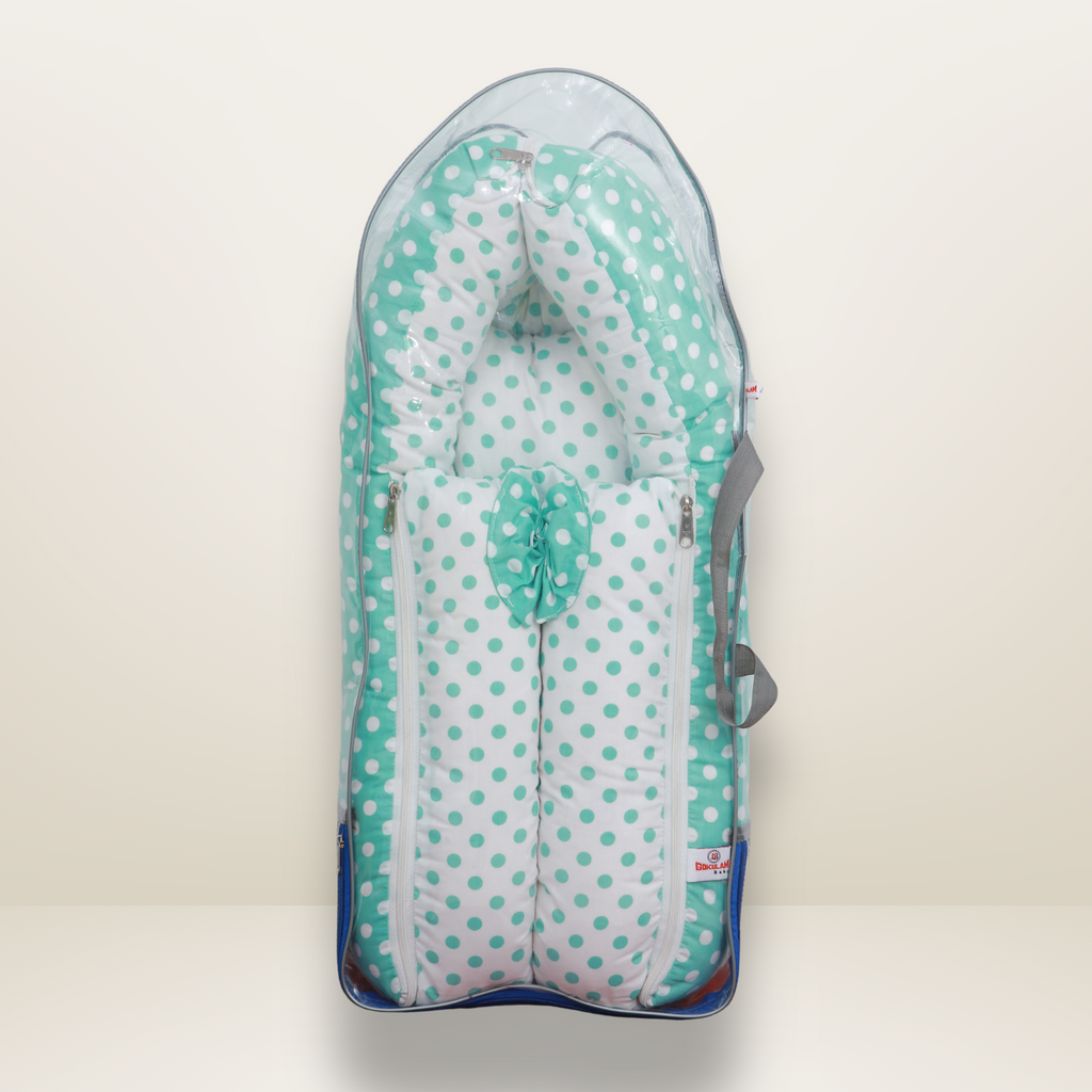 GB Swaddle Bed | (0-6 Months) | Green